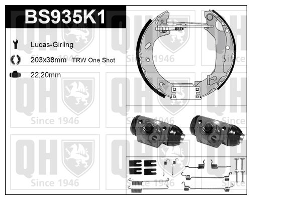 QUINTON HAZELL Bremžu loku komplekts BS935K1